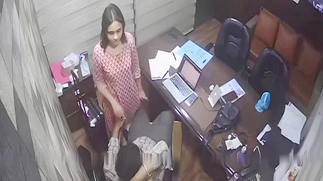 Office Lady Employee Sex – Boss CCTV Video